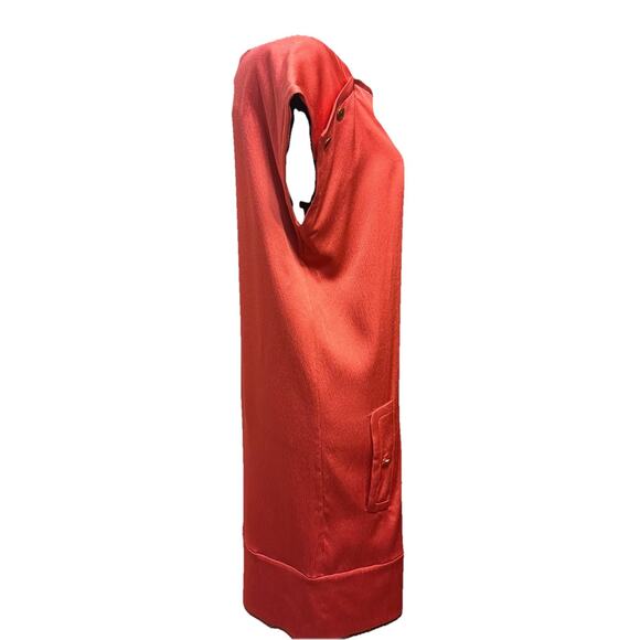 Diane Von Furstenberg Dress 4 Silk Shift Dress FLAW Read Salmon Pink Office Chic - Picture 8 of 12